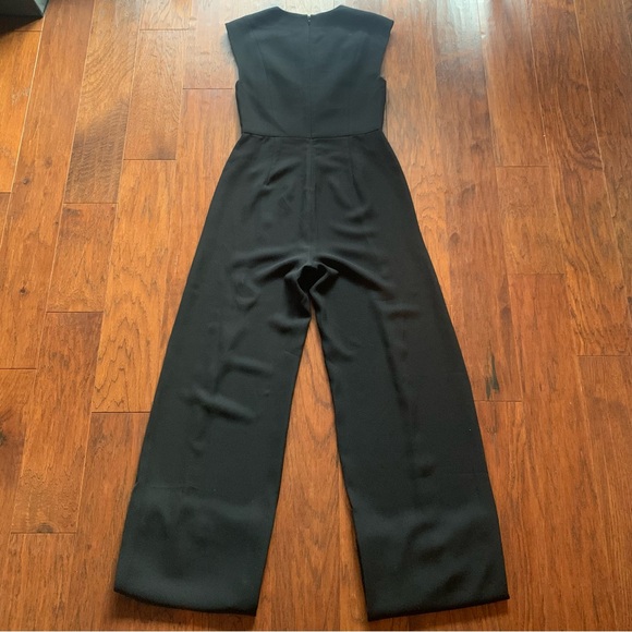 Halston Heritage Black Cutout Wide Leg Jumpsuit | Size 4 - Picture 5 of 10
